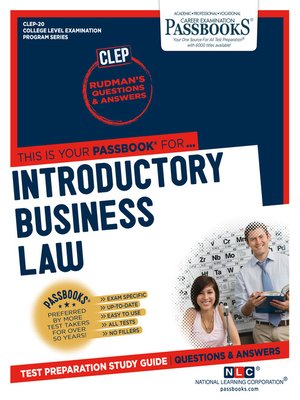 cover image of INTRODUCTORY BUSINESS LAW